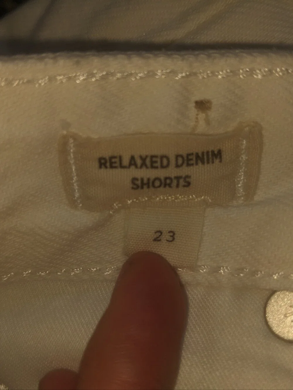 Madewell White 100% Cotton Relaxed Denim Shorts Size 23
